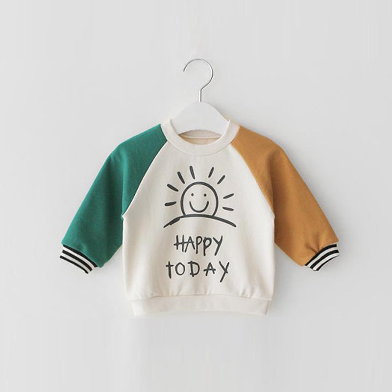 HoneyCherry Toddler Girl Tops Boys And Girls Autumn Long Sleeve T-shirt Baby Clothes Pure Cotton Cute Bottom Shirt Jacket