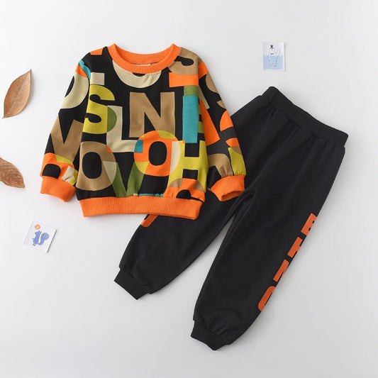 Menoea Toddler Boys Clothing Set Autumn Children Girls Sports Hooded Clothes Sets Baby Boy Splice Shirts Pants Clothes Suits