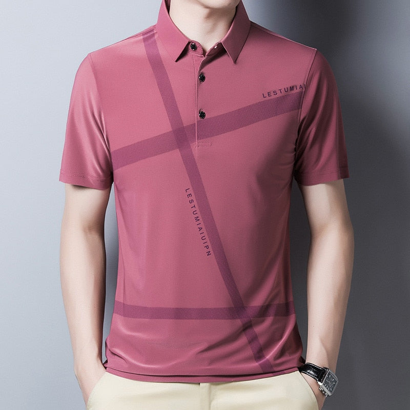 Ymwmhu 2022 New Fahsion Men Polo Shirt Loose Striped Summer Cool Shirt Streetwear Casual Polo Shirt Men Top Clothes Brand