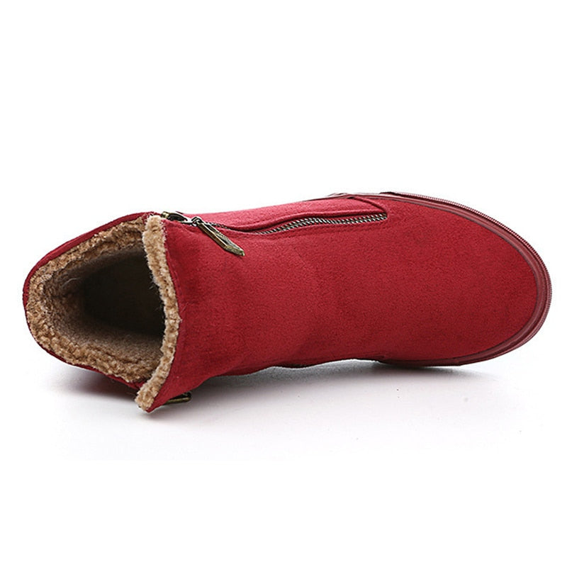 2022 Winter Snow Boots Women Winter Shoes Zip Warm Plush for Cold Winter Fashion Women's Boots Sweet Ladies Brand Ankle Botas