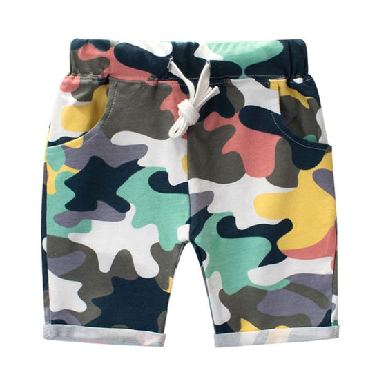 Summer Boys Camouflage Shorts Cotton Trousers Kids Beachwear Children Loose Sport Beach Shorts Sweatpants 2-7Y
