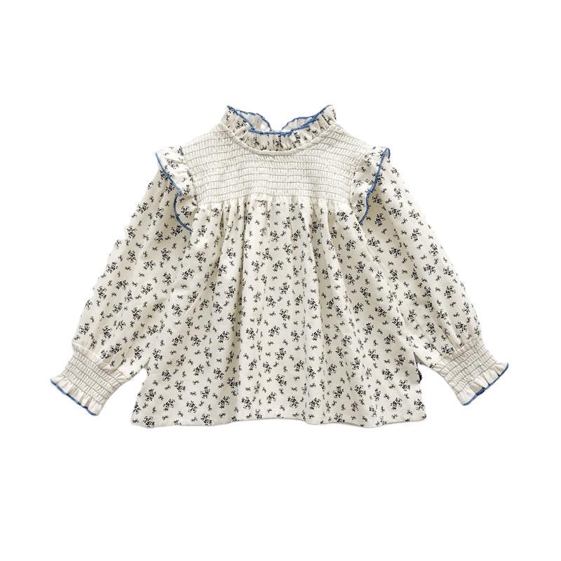 HoneyCherry Children's Clothing Autumn New Girl Korean Style Embroidered Shirt Toddler Girl Long Shirt