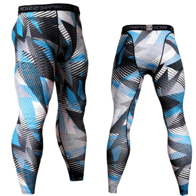 Thermal Pants Leggings Tights Compression MMA Tactics Long Johns Underwear Solid Color Quick-drying Track Suit Men Sportswear