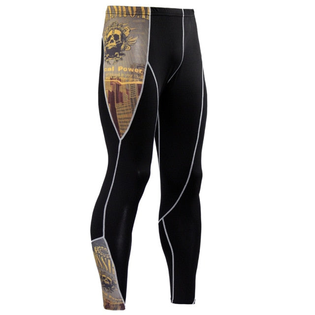 Thermal Pants Leggings Tights Compression MMA Tactics Long Johns Underwear Solid Color Quick-drying Track Suit Men Sportswear