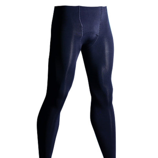 Men Sexy Transverse Open Leggings Close-Fitting AAnkle-Lenght Pans Stretch Lift Hips Velvet Knitting Trousers Wrap Pencil Pants