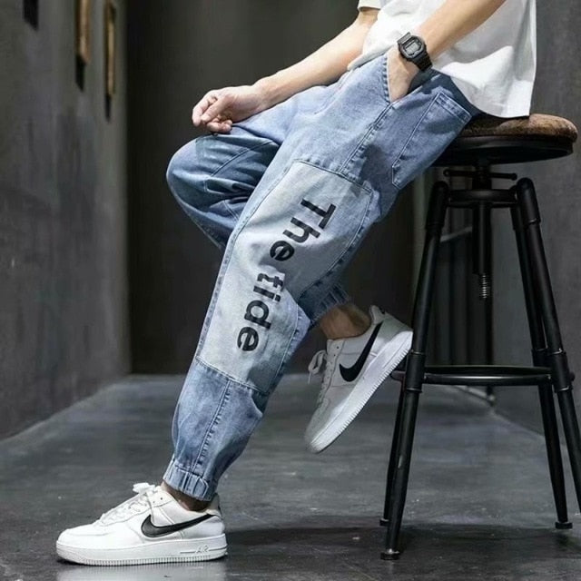 High quality Fashion Men's Cargo pants Hip Hop Trend Streetwear Jogging Pants Men Casual Elastic Waist Men Clothing Trousers