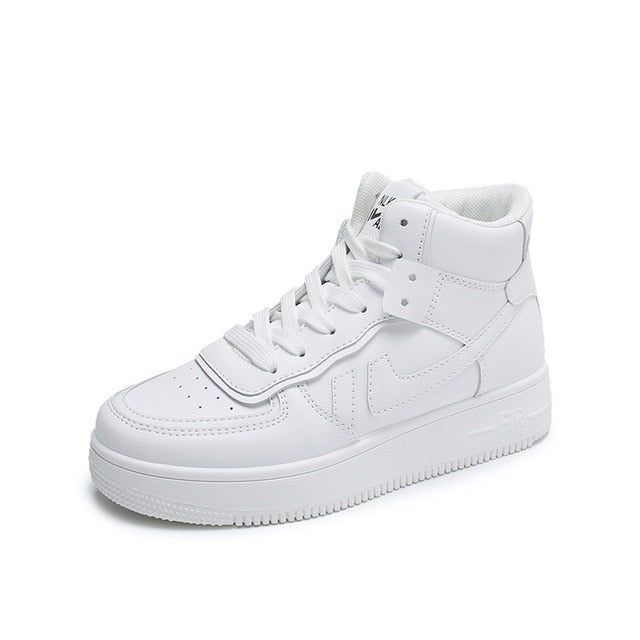 Women High Top White Sneakers Womens Platform Chunky Vulcanized Shoes Tenis Female 2021 Lace Up Candy colors Casual Sport Shoe