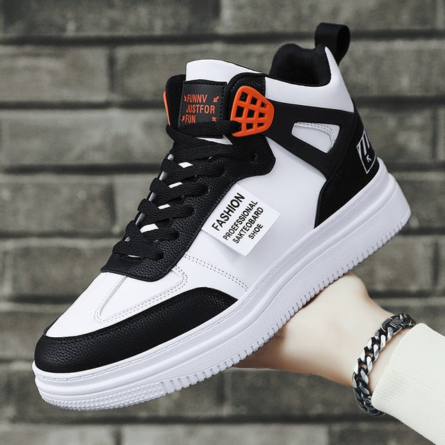 Youth White Women's Men's Sneaker Trend High Top Platform Shoes Men 2021 Spring Designer Vulcanized Shoes Plus velvet Sneakers