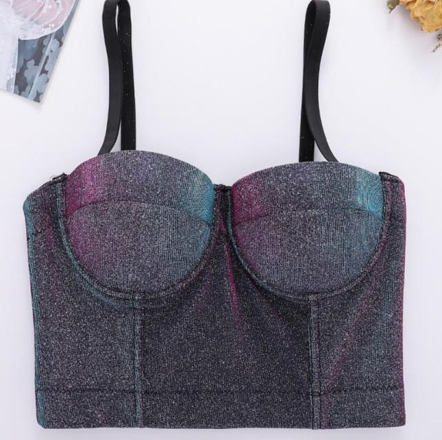 S M L XL 2XL 3XL Fashion Mesh Push Up Bralet Women's Corset Bustier Bra Night Club Party Sexy Cropped Top Vest Plus Size AW514