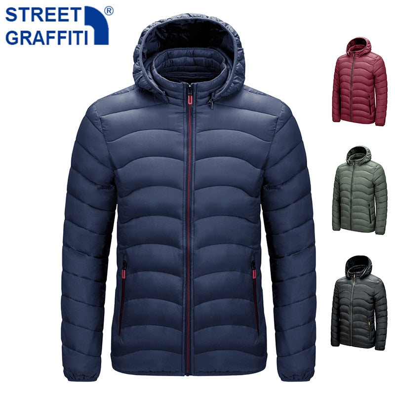 Men 2021 Winter Brand Warm Waterproof Thick Jacket Parkas Coat Men New Autumn Windproof Detachable hat Slim Parkas Jacket Men