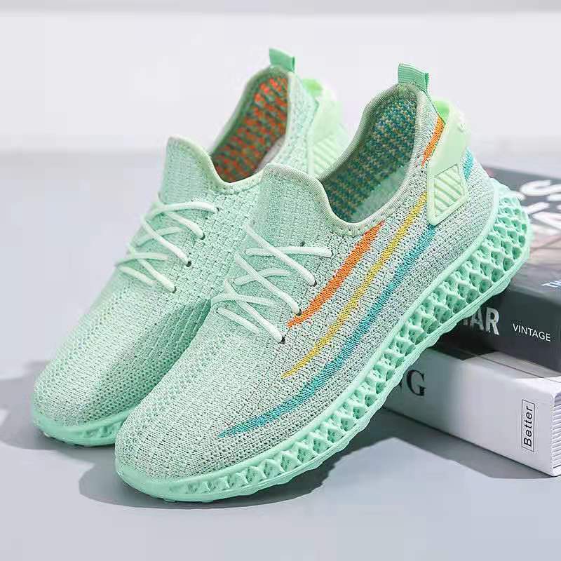 Women's Shoes Summer Woven Sports Shoes Fashion Casual Shoe Breathable Mesh Coconut Shoes All-match for Women Sneakers
