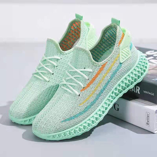 Women's Shoes Summer Woven Sports Shoes Fashion Casual Shoe Breathable Mesh Coconut Shoes All-match for Women Sneakers