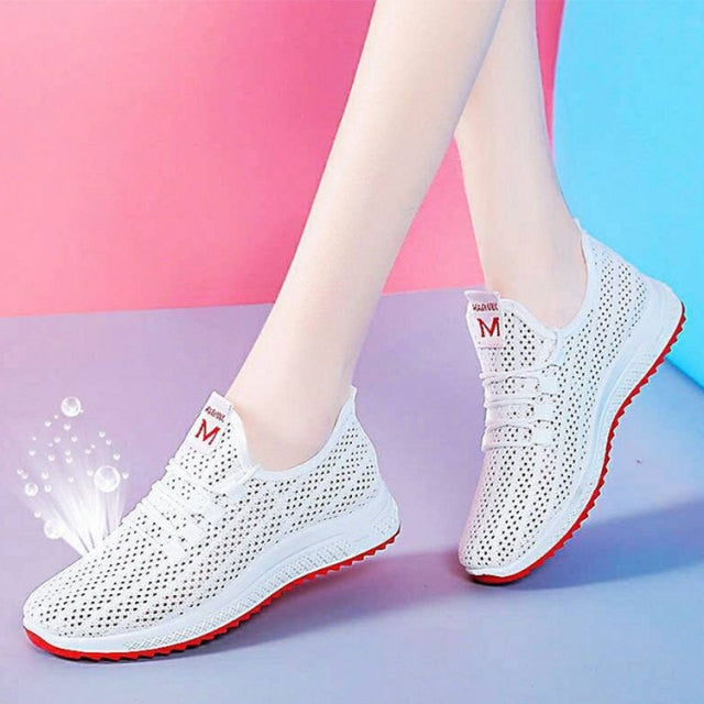 Women's Shoes Summer Woven Sports Shoes Fashion Casual Shoe Breathable Mesh Coconut Shoes All-match for Women Sneakers