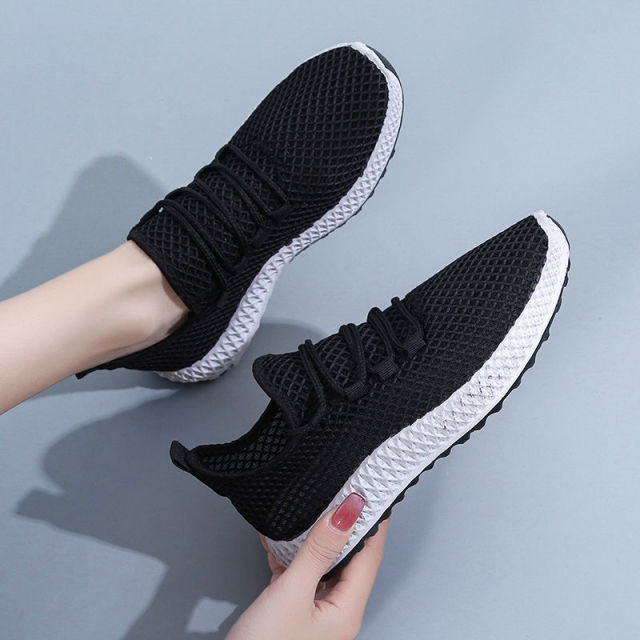 Women's Shoes Summer Woven Sports Shoes Fashion Casual Shoe Breathable Mesh Coconut Shoes All-match for Women Sneakers