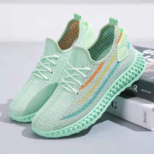 Women's Shoes Summer Woven Sports Shoes Fashion Casual Shoe Breathable Mesh Coconut Shoes All-match for Women Sneakers