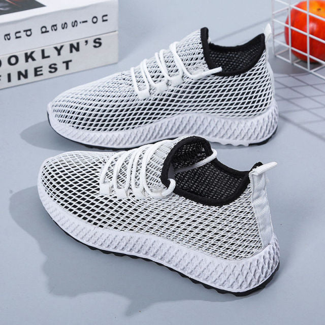 Women's Shoes Summer Woven Sports Shoes Fashion Casual Shoe Breathable Mesh Coconut Shoes All-match for Women Sneakers