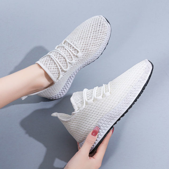 Women's Shoes Summer Woven Sports Shoes Fashion Casual Shoe Breathable Mesh Coconut Shoes All-match for Women Sneakers