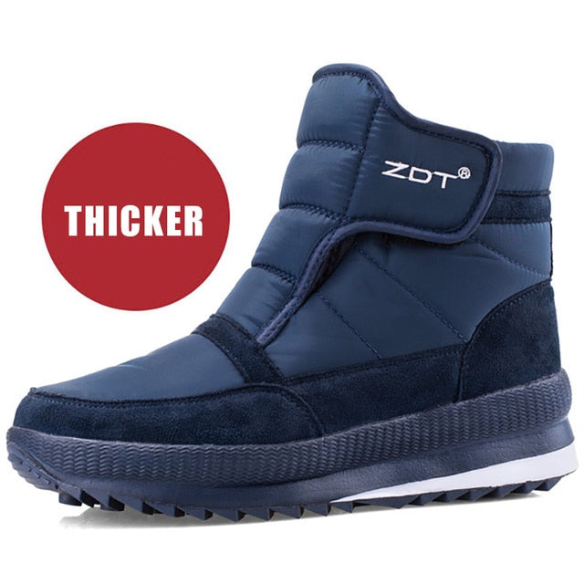 Winter Men Boots Larger Size 47 Winter Casual Shoes Men Unisex Ankle Boots Waterproof Non-slip Thick Warm Fur Men Snow Boots