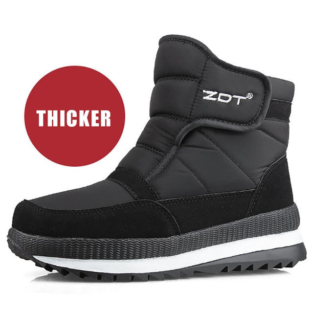 Winter Men Boots Larger Size 47 Winter Casual Shoes Men Unisex Ankle Boots Waterproof Non-slip Thick Warm Fur Men Snow Boots