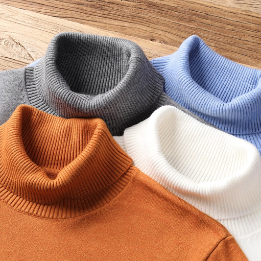 2021 New Autumn Winter Men's Warm Turtleneck Sweater High Quality Fashion Casual Comfortable Pullover Thick Sweater Male Brand