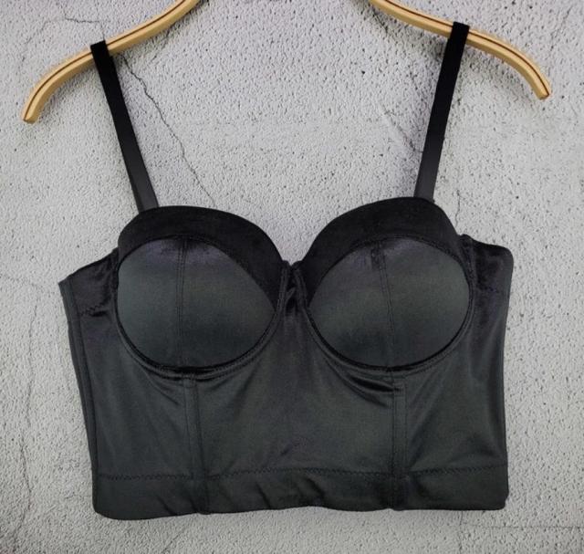 S M L XL 2XL 3XL Fashion Mesh Push Up Bralet Women's Corset Bustier Bra Night Club Party Sexy Cropped Top Vest Plus Size AW514