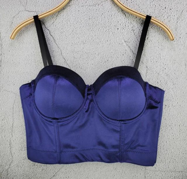 S M L XL 2XL 3XL Fashion Mesh Push Up Bralet Women's Corset Bustier Bra Night Club Party Sexy Cropped Top Vest Plus Size AW514