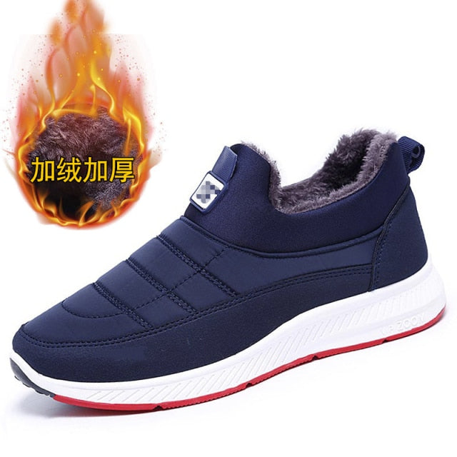 Snow Boots Women Shoes Warm Plush Fur Ankle Boots Winter Female Slip On Flat Casual Shoes Waterproof Women Sneakers