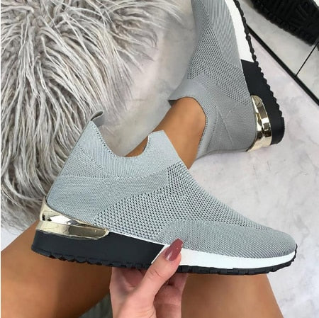 Sneakers Women Vulcanized Shoes Ladies Solid Color Slip-On Sneakers for Female Casual Sport Shoes 2021 Fashion Mujer Shoes