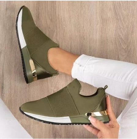 Sneakers Women Vulcanized Shoes Ladies Solid Color Slip-On Sneakers for Female Casual Sport Shoes 2021 Fashion Mujer Shoes