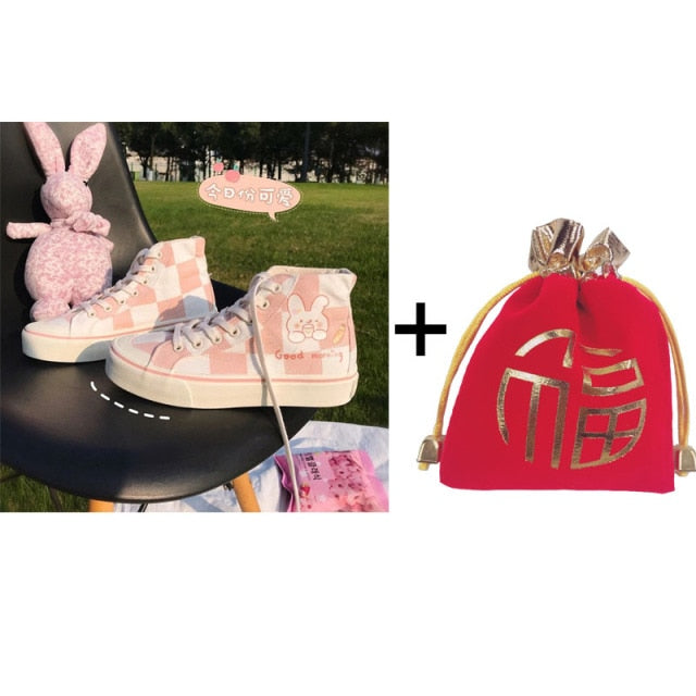 Sneakers Women's Sports Shoes Anime Kawaii Lolita Canvas Flats Female 2021 New Casual Tennis Basketball Vulcanize Footwear