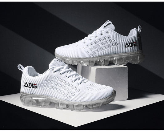 2019 Men's Shoes Summer Breathable Running Shoes Mesh Brand Designer Flying Sneakers Woven Men's Sports Shoes Off White