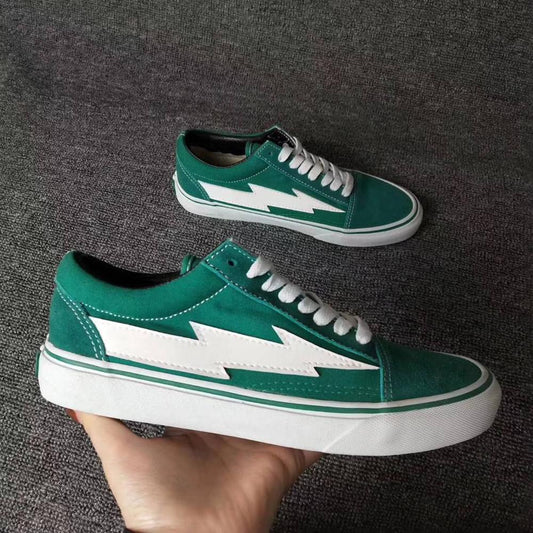 Top Quality green REVENGEs STORM X Canvas shoes Fashion women Vulcanized Shoes Lightning Pattern Men Street skateboarding shoes