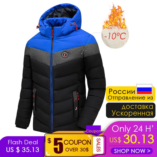 Men 2021 Winter Brand New Casual Warm Thick Waterproof Jacket Parkas Coat Men New Autumn Outwear Windproof Hat Parkas Jacket Men
