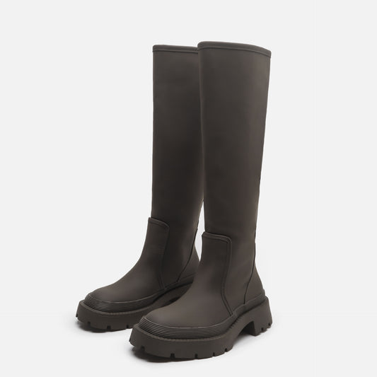 2022 Ins New Women's Boots, Flat Shoes, Winter Warmth, Knee-high Leather High Boots, Fashion Shoes, Women's Shoes Size 35-40