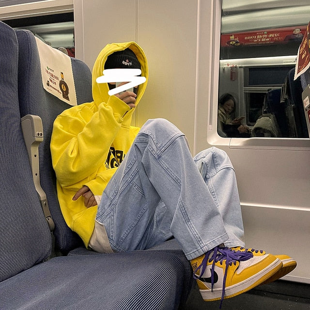 Loose Straight Men Jeans Fashion New Man Jeans Pants Casual Baggy hip hop Men's Women's jeans Neutral Denim Trousers