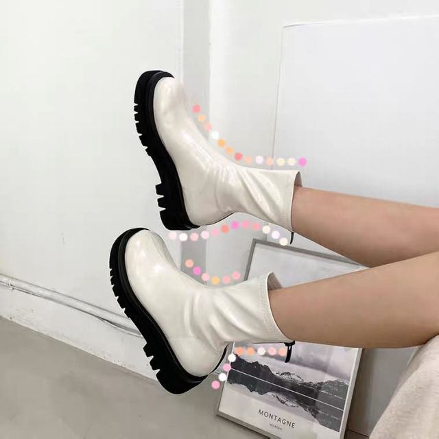 Designer Knee-High Casual Women Shoes 2021 Winter New Mid-heels Goth Chelsea Snow Boots Gladiator Chunky Fashion Boots Mujer