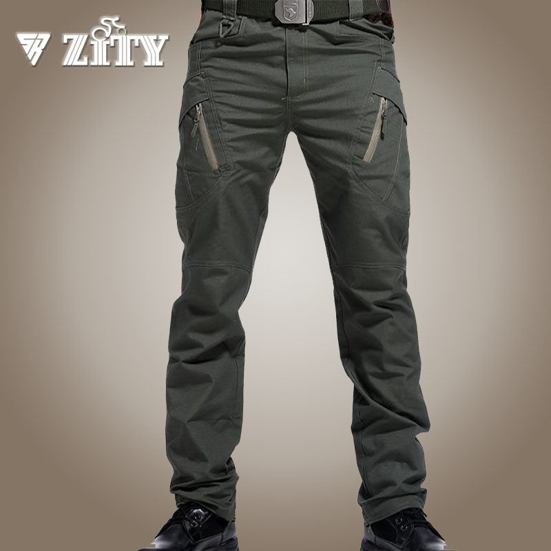 Men's Tactical Pants Multi Pocket Elastic Waist Military Trousers Male Casual Cargo Pants Men Clothing Slim Fit 5XL Sweatpants
