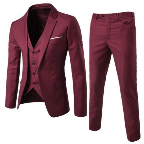 Men Spring 2 Pieces Classic Blazers Suit Sets Men Business Blazer  +Pants Suits Sets Autumn Men Wedding Party Set