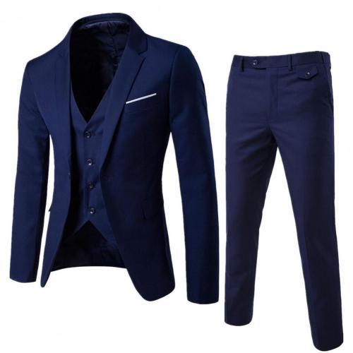 Men Spring 2 Pieces Classic Blazers Suit Sets Men Business Blazer  +Pants Suits Sets Autumn Men Wedding Party Set