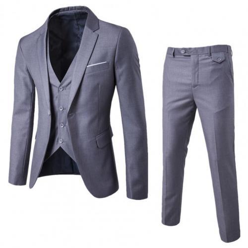 Men Spring 2 Pieces Classic Blazers Suit Sets Men Business Blazer  +Pants Suits Sets Autumn Men Wedding Party Set