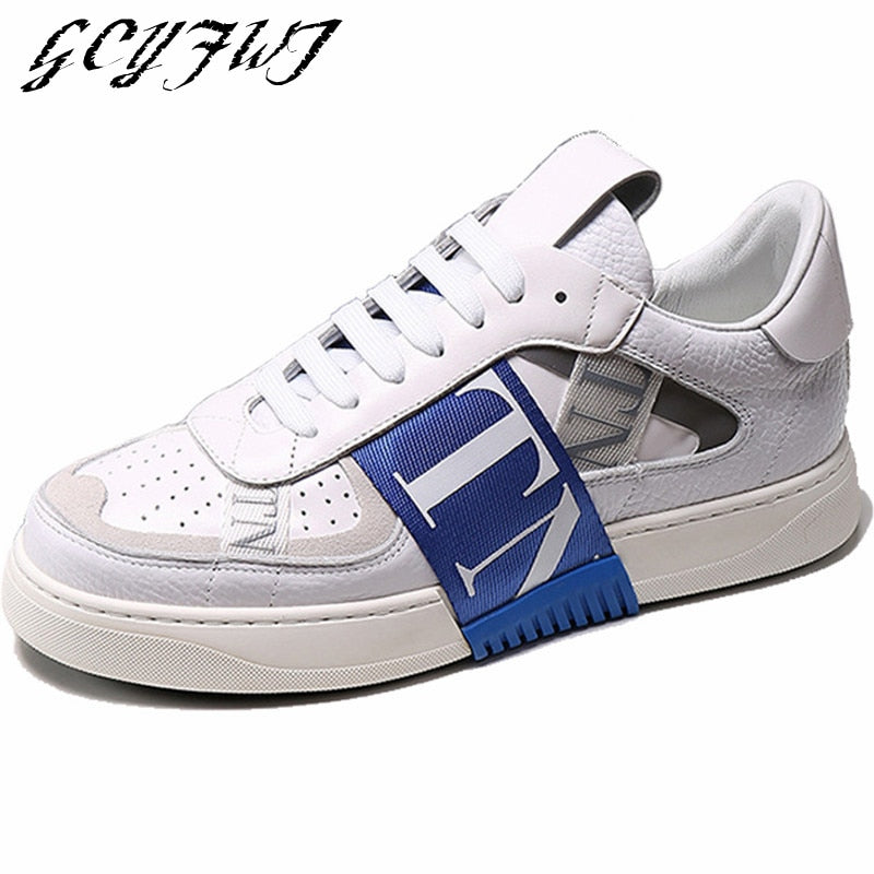 Breathable Summer Women Sneakers Lace-Up Shallow And Flat Platform Women Shoes Stitching Leather Low-cut Leisure Ladies Sneakers