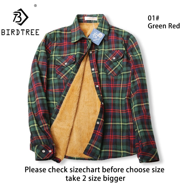 Velvet Thick Warm Women&#39;s Plaid Shirt Female Long Sleeve Tops M-5XL Winter Fleece Casual Check Blouse Autumn Clothes T77710A