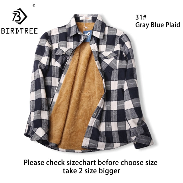 Velvet Thick Warm Women&#39;s Plaid Shirt Female Long Sleeve Tops M-5XL Winter Fleece Casual Check Blouse Autumn Clothes T77710A
