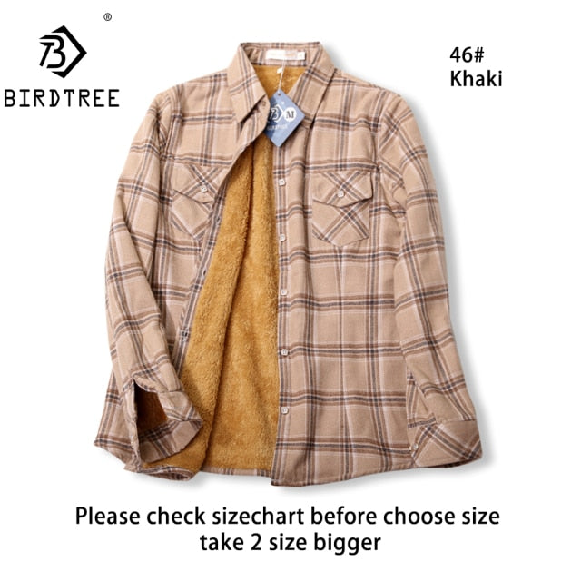 Velvet Thick Warm Women&#39;s Plaid Shirt Female Long Sleeve Tops M-5XL Winter Fleece Casual Check Blouse Autumn Clothes T77710A