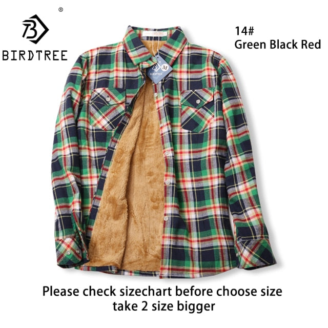 Velvet Thick Warm Women&#39;s Plaid Shirt Female Long Sleeve Tops M-5XL Winter Fleece Casual Check Blouse Autumn Clothes T77710A