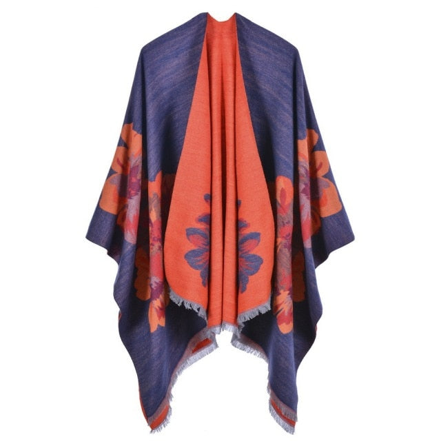 Zawaland Mandala Shawl Floral Printed Warm Scarf Home Office Decorative Long Scarves 2021 Casual Beach Party Women Shawls